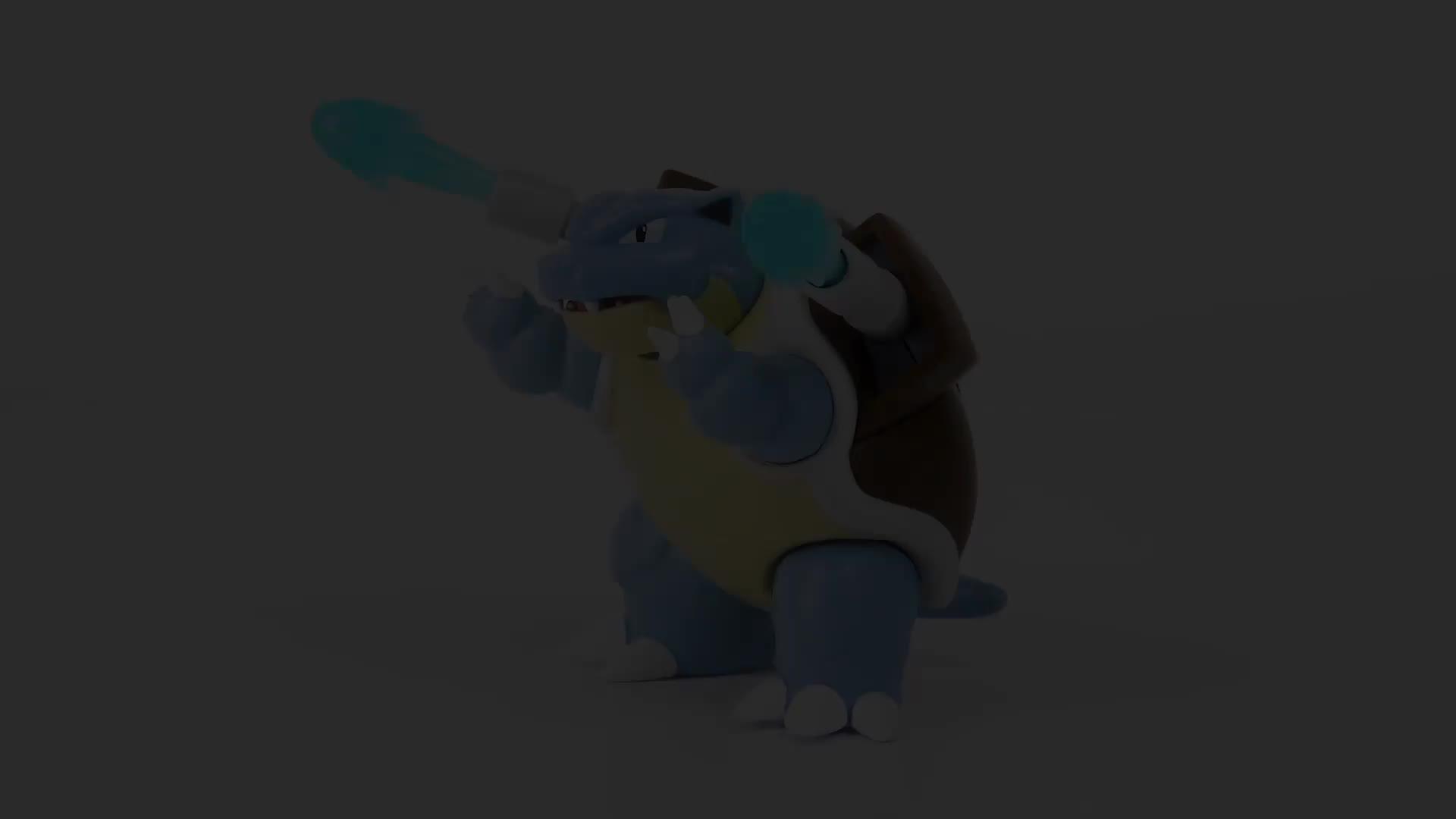 Image thumbnail 6 of 6 of Pokemon Blastoise Water Cannon Battle Feature Action Figure
