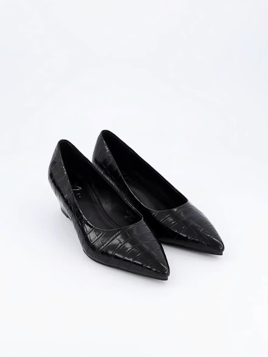 Image thumbnail 7 of 7 of The Very Collection Wedge Pointed Court Shoes - Black