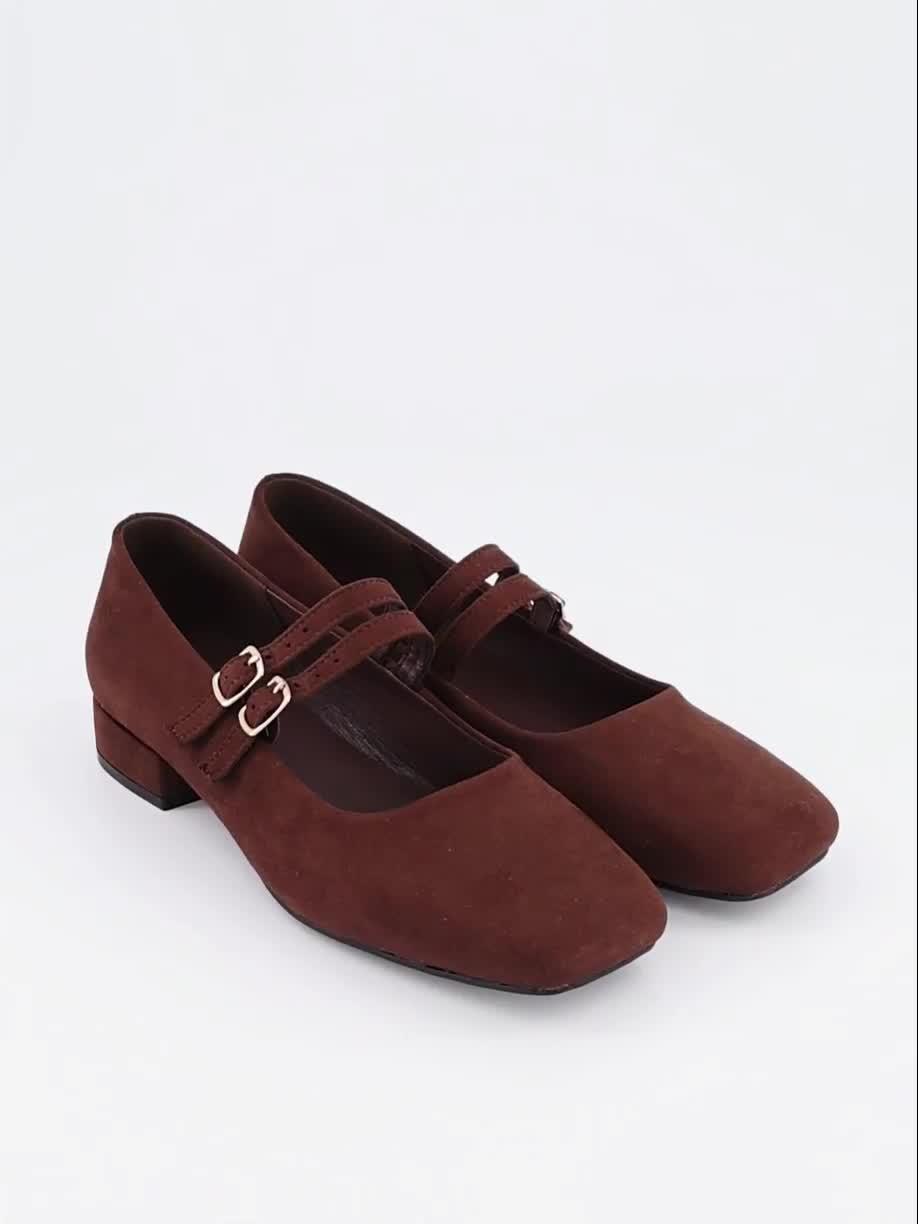 Image thumbnail 7 of 7 of The Very Collection Wide Fit Low Heel Mary Jane Shoes - Brown