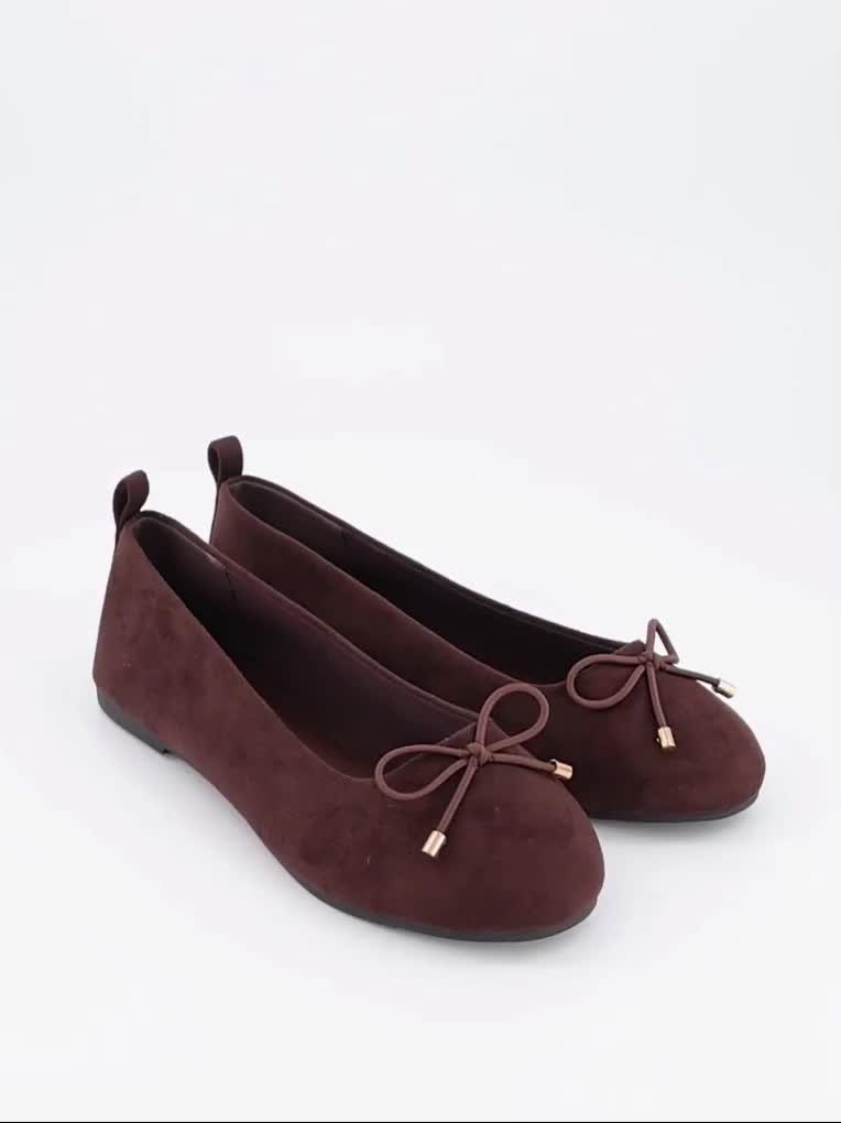 Image thumbnail 7 of 7 of The Very Collection Flat Ballerina Shoes - Brown