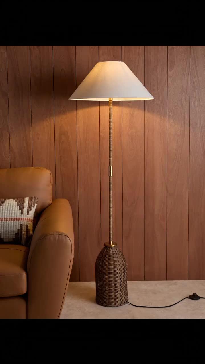 Image thumbnail 8 of 8 of The Very Collection Floor Lamp With Rattan Base