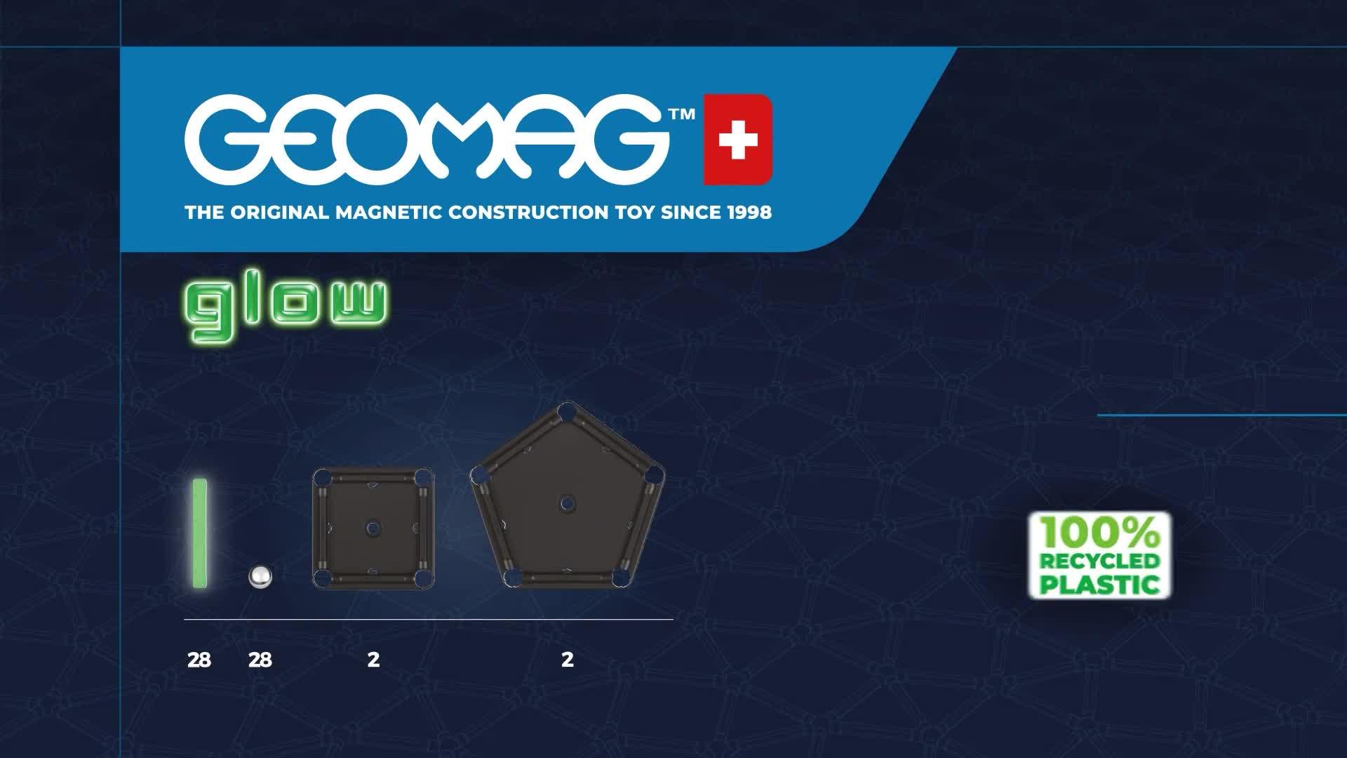 Image thumbnail 8 of 8 of Geomag Geomag Glow Recycled 60 pcs