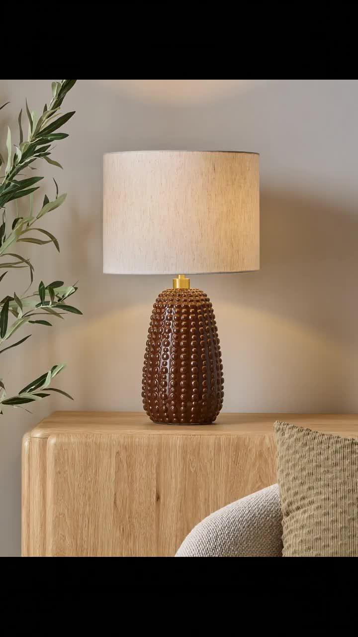 Image thumbnail 7 of 7 of The Very Collection Brown Casa Dot Table Lamp