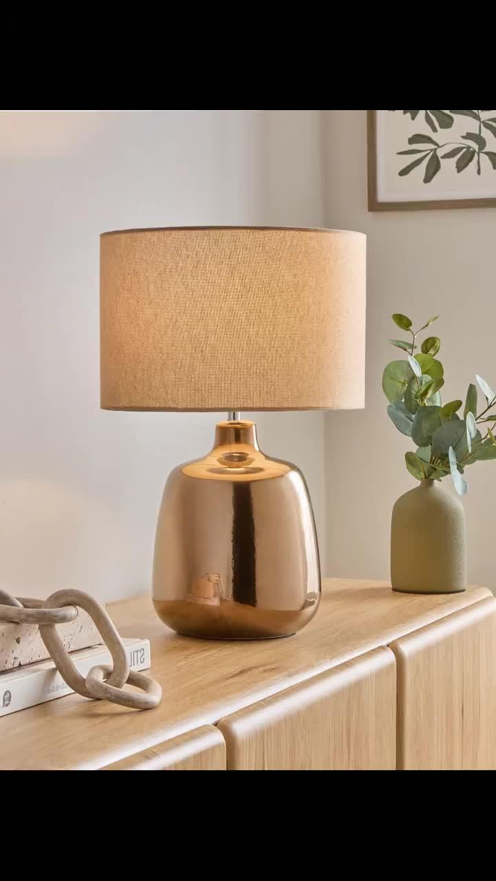 Image thumbnail 8 of 8 of The Very Collection Brown Glaze Table Lamp
