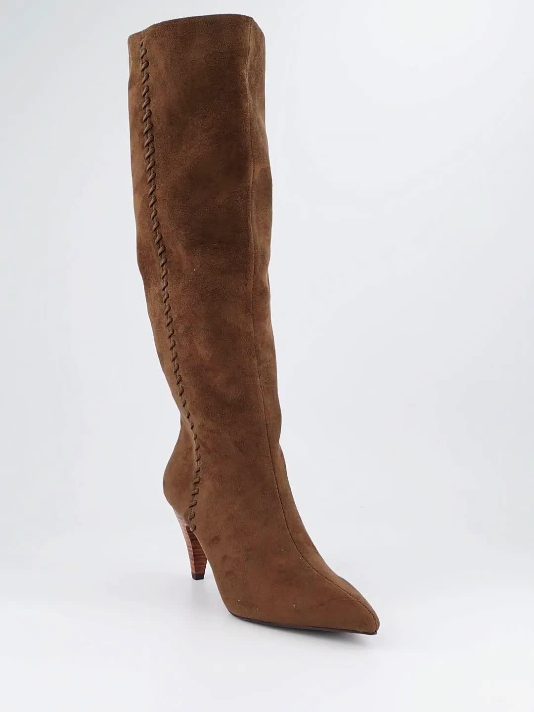 Image thumbnail 8 of 8 of The Very Collection Knee Boot With Stitch Detail - Khaki