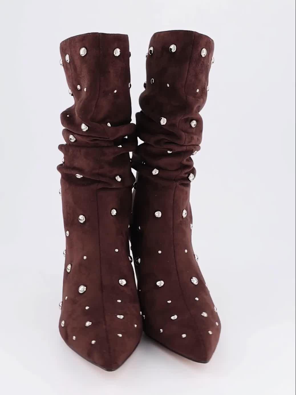 Image thumbnail 7 of 7 of The Very Collection Slouch Calf Boot With Studs