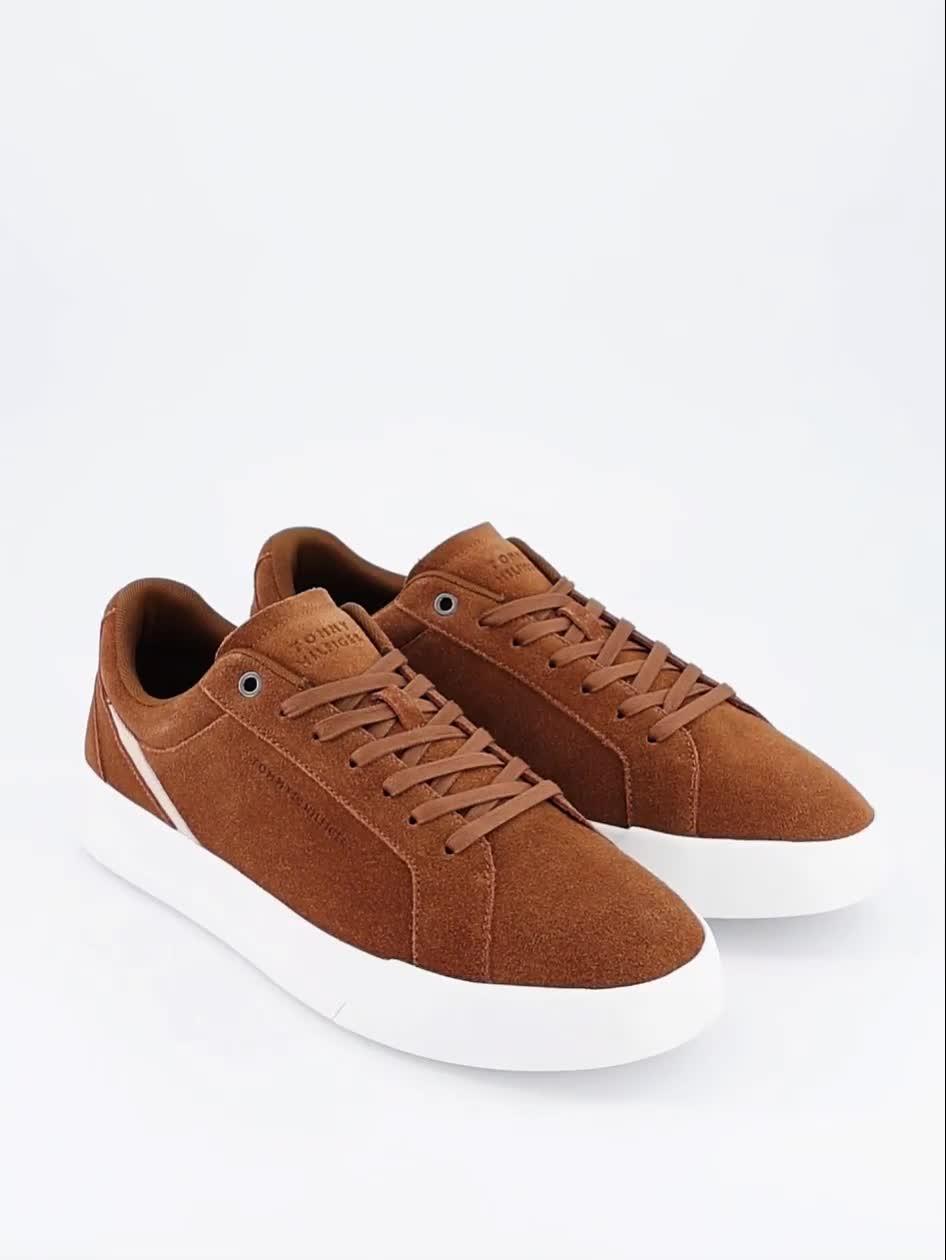 Image thumbnail 7 of 7 of Tommy Hilfiger Premium Leather Court Sneakers - Brown