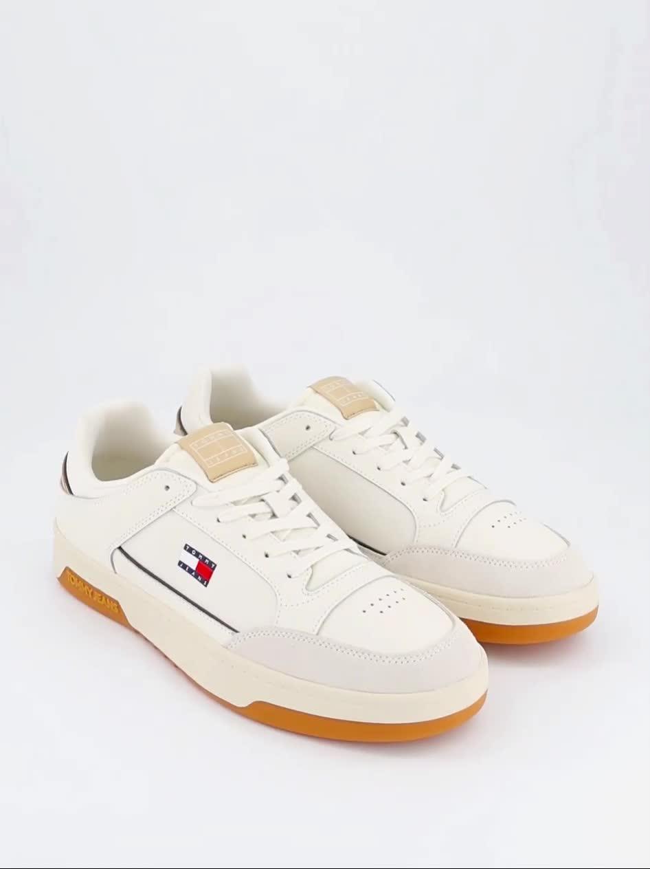 Image thumbnail 7 of 7 of Tommy Jeans Leather Cupsole Trainers - Off White