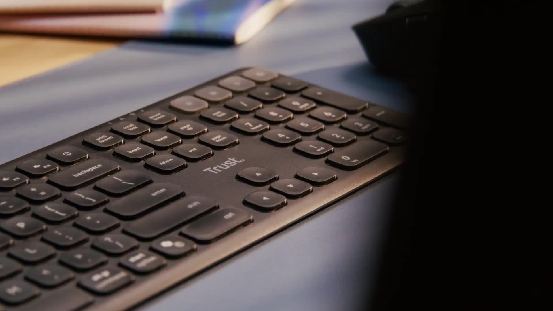 Image thumbnail 8 of 8 of Trust Trust Vaiya Multi-Device Wireless Keyboard for PC/ Laptop - UK Layout, Black