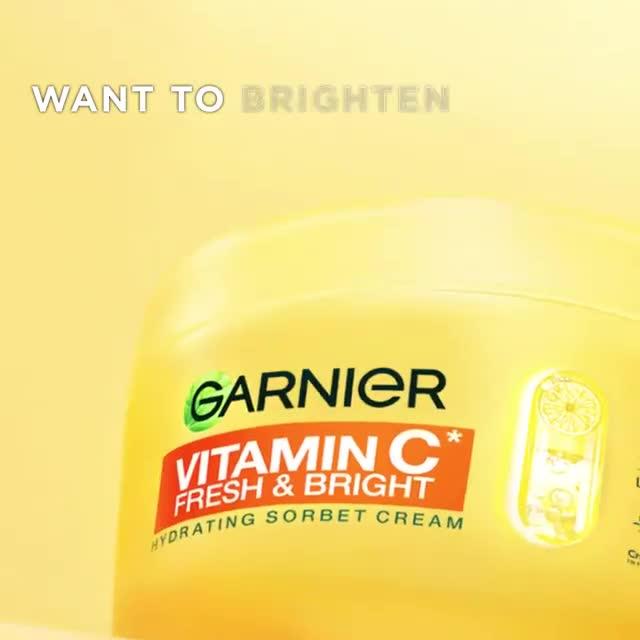 Image thumbnail 8 of 8 of Garnier Vitamin C Fresh & Bright Sorbet Cream 85ml