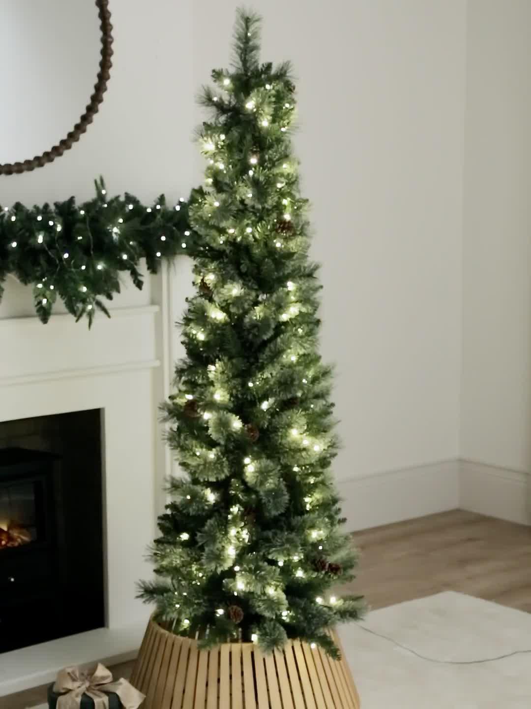 Image thumbnail 8 of 8 of The Very Collection 6Ft Pre Lit Cashmere Pencil Christmas&nbsp;Tree with Pinecones