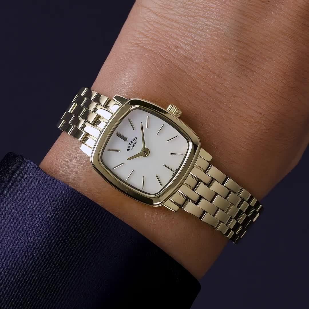 Image thumbnail 6 of 6 of Rotary Rotary Ladies SS/GP Bracelet MOP Dial 50m