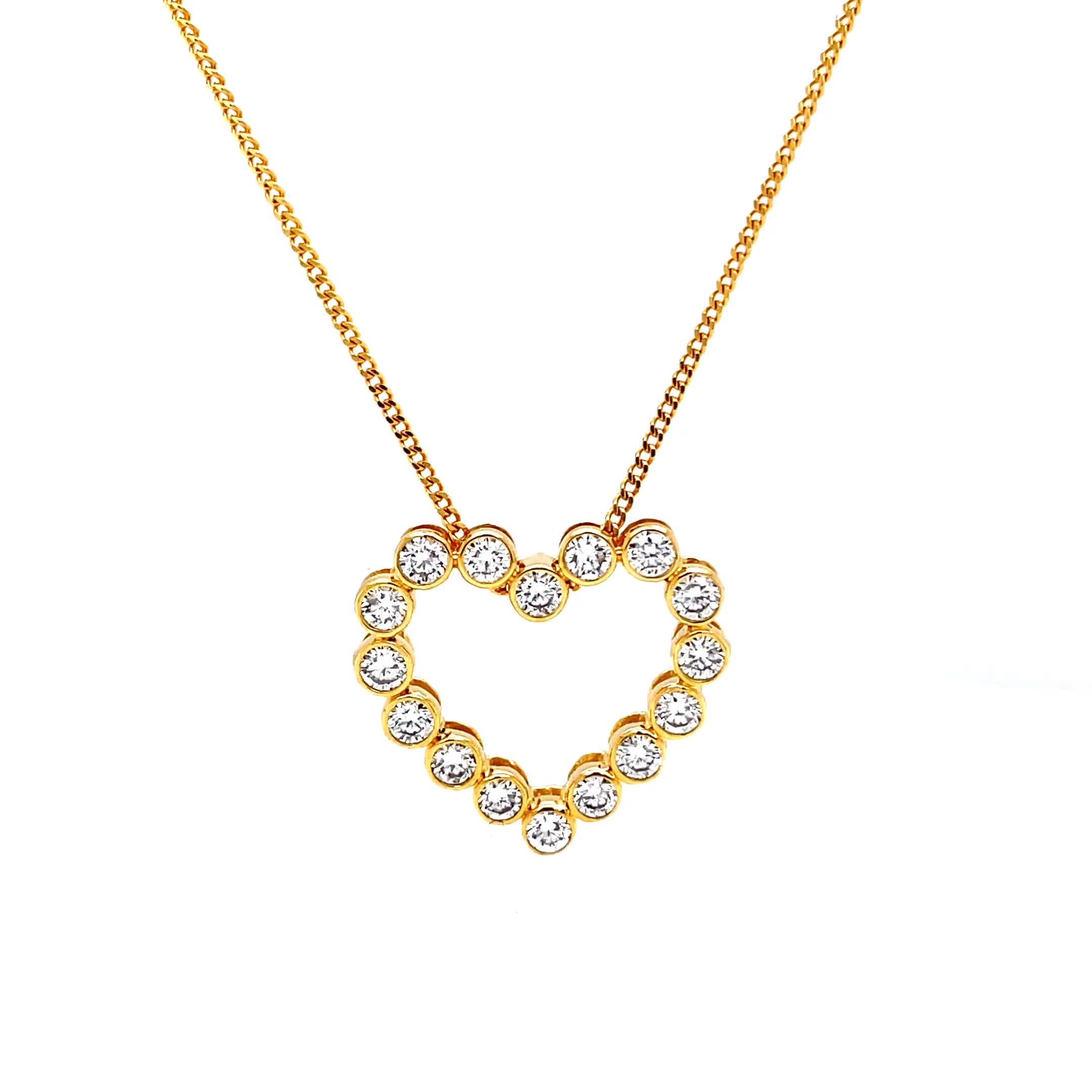 Image thumbnail 6 of 6 of Harriet Sterling Silver &amp; 18Ct Plated Vermeil 0.50Ct Lab-Grown Diamond Heart Pendant Necklace - Gold