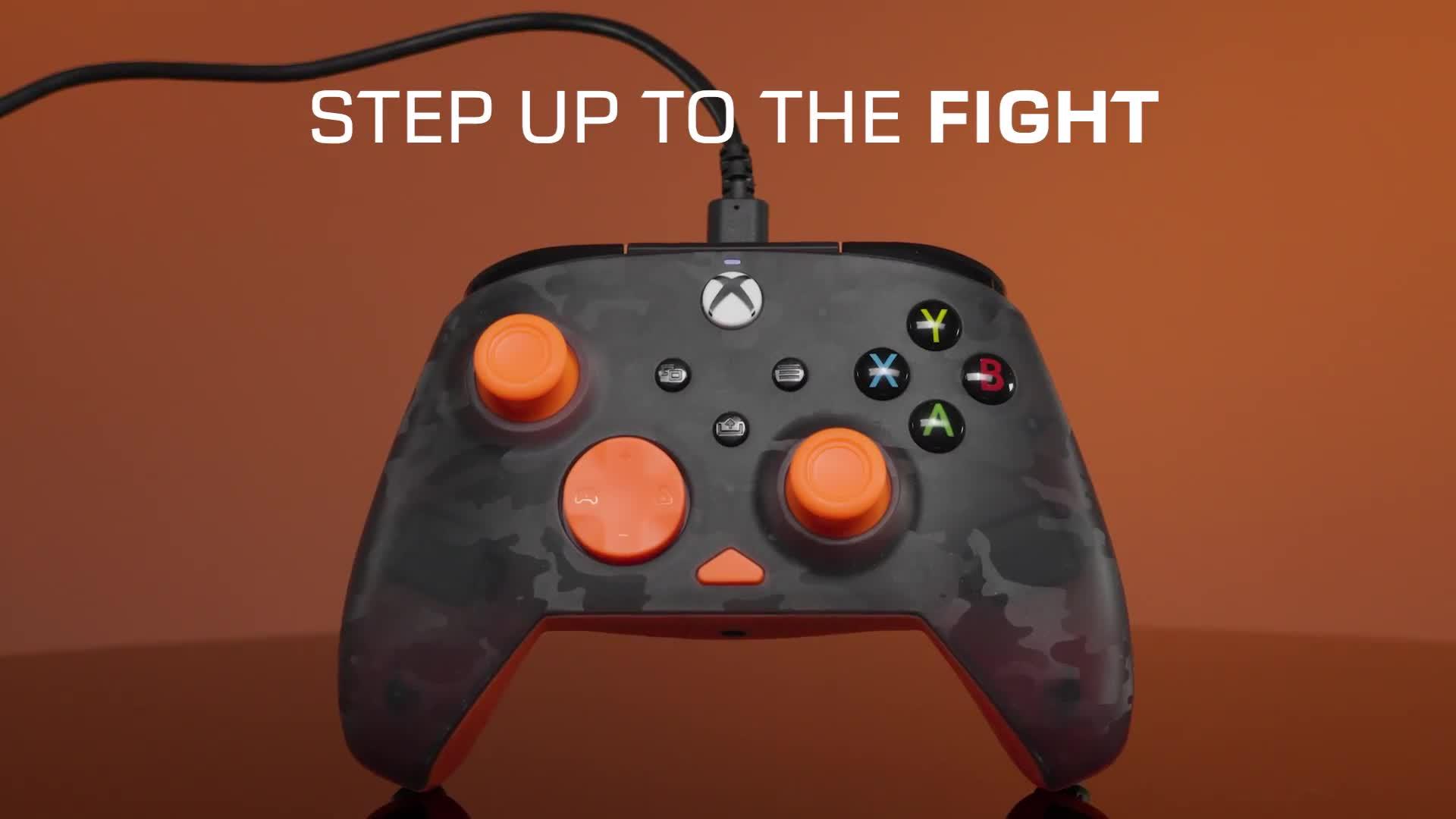 Image thumbnail 7 of 7 of Turtle Beach Rematch Core Wired Controller - XB - Ghost Camo Black &amp; Orange
