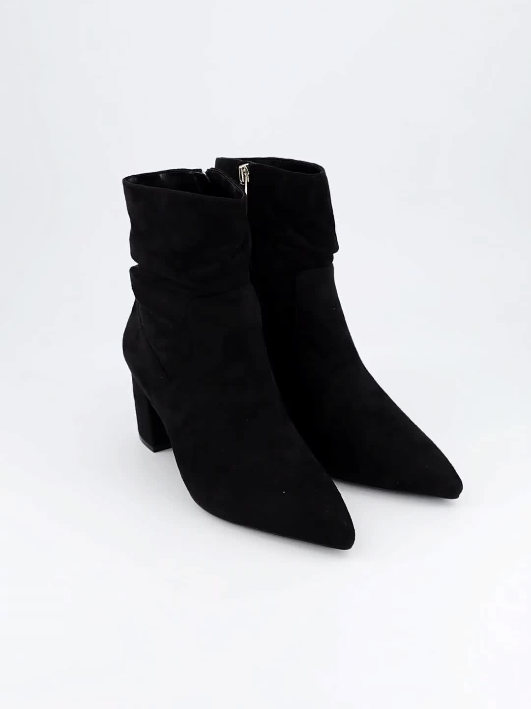 Image thumbnail 7 of 7 of The Very Collection Slouch Ankle Boot With Block Heel - Black