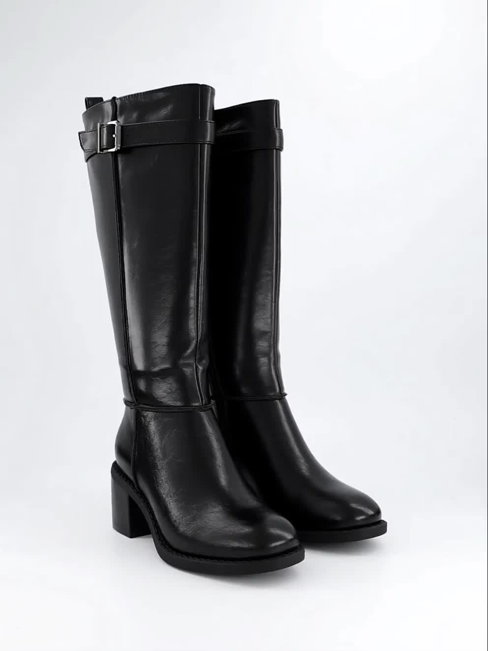 Image thumbnail 8 of 8 of The Very Collection The Very Collection Womens Wide Fit Block Heel Knee High Boots - Black