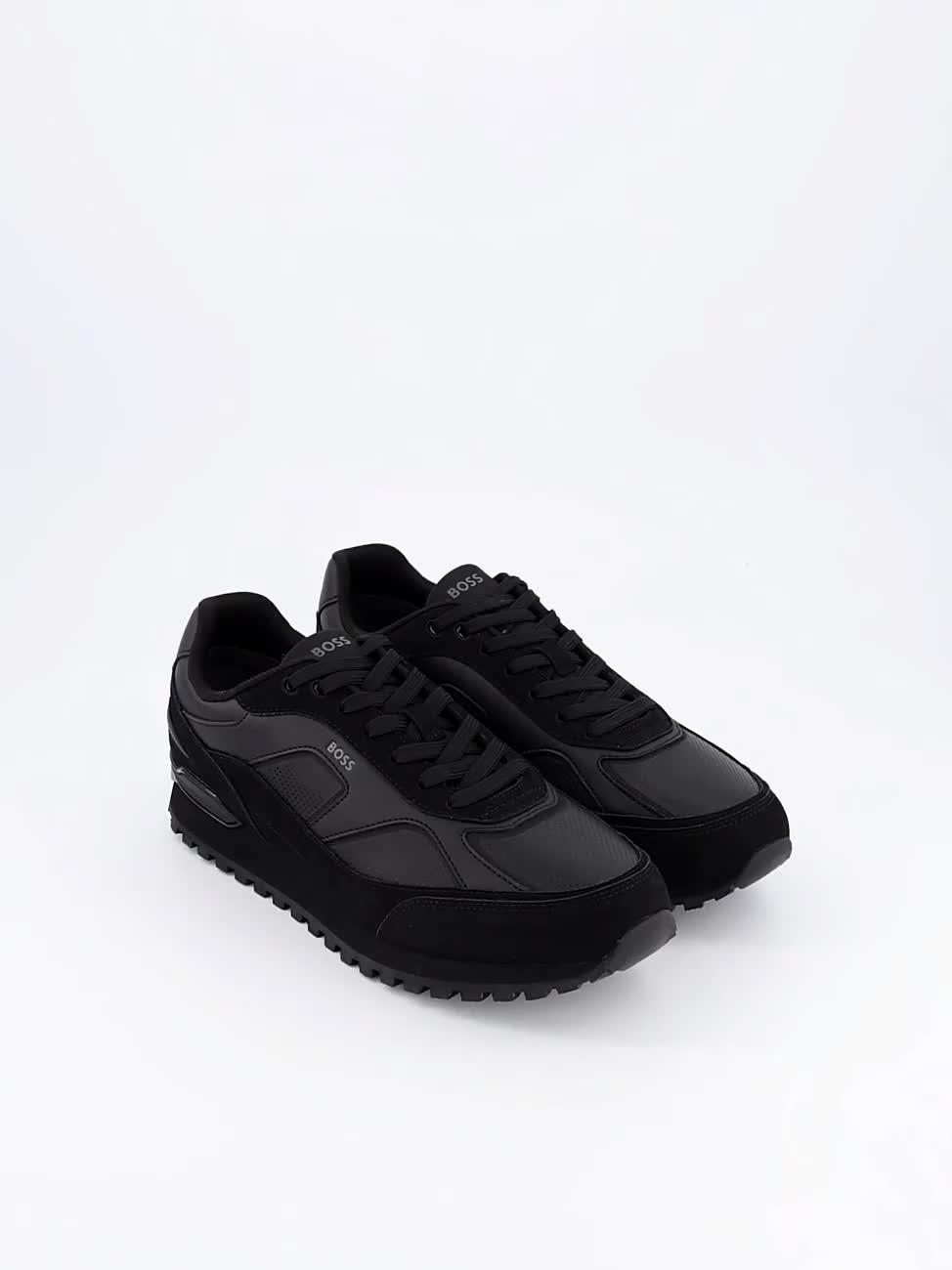 Image thumbnail 7 of 7 of BOSS Boss Parkour-l Runn Suede Overlay Trainers - Black