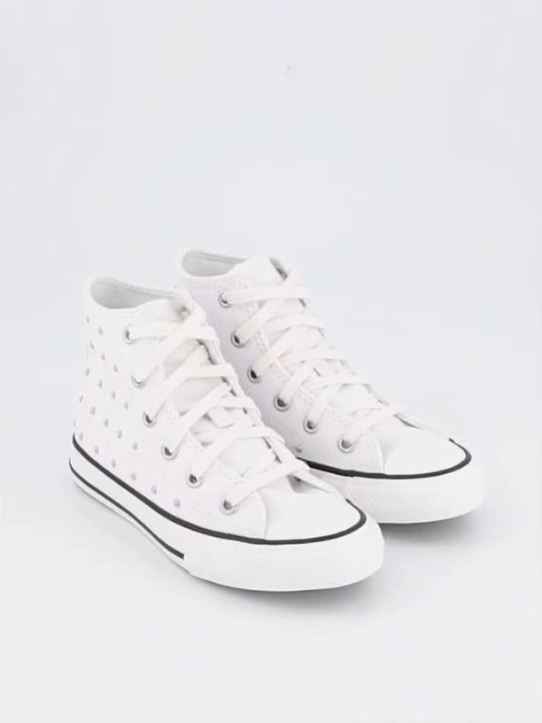 Image thumbnail 7 of 7 of Converse Kids Soft Goth Chuck Taylor All Star Trainers - White