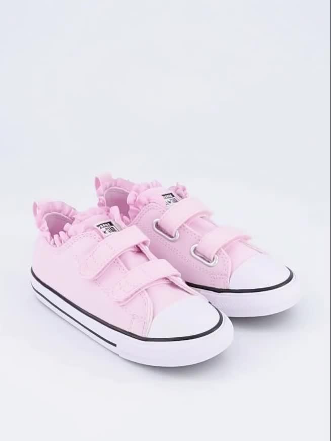 Image thumbnail 7 of 7 of Converse Infant Double Strap Ruffle Infant Trainers - Pink