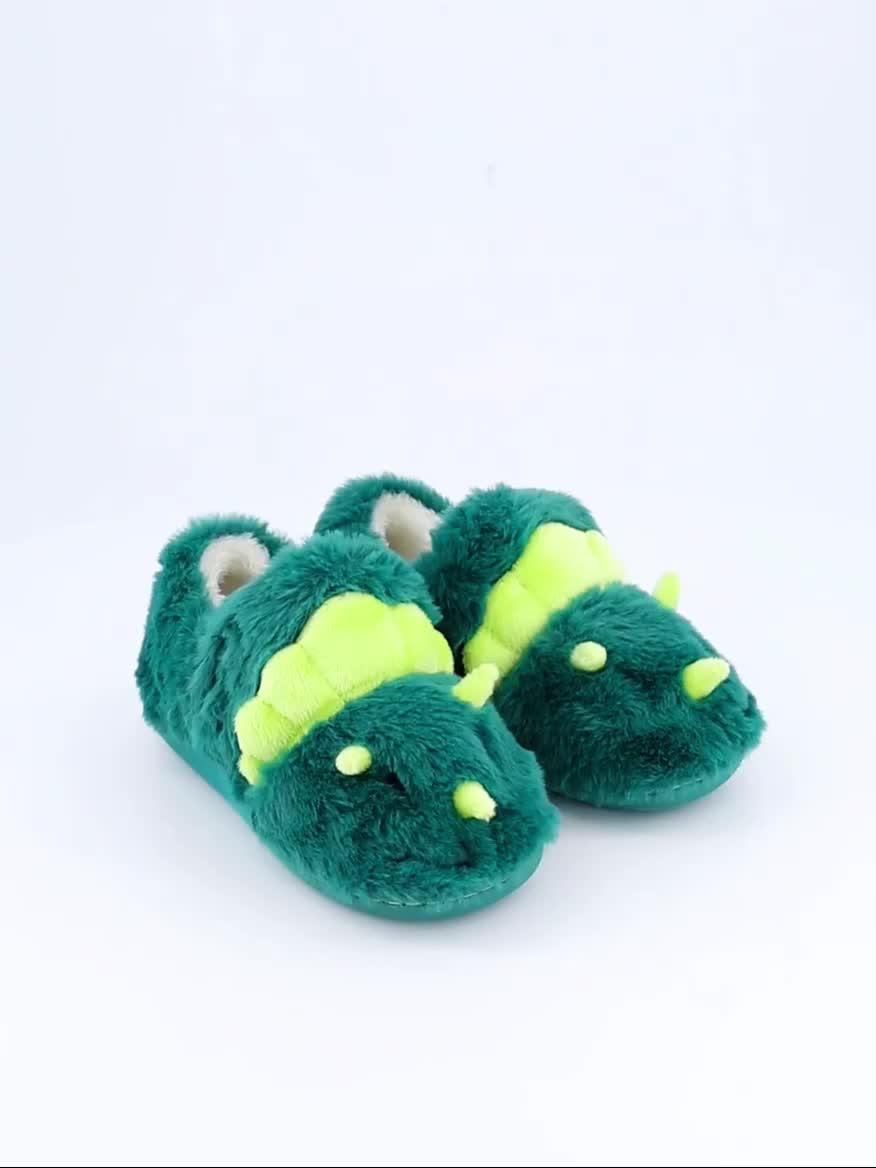 Image thumbnail 7 of 7 of The Very Collection Boys 3d Dinosaur Velcro Slipper