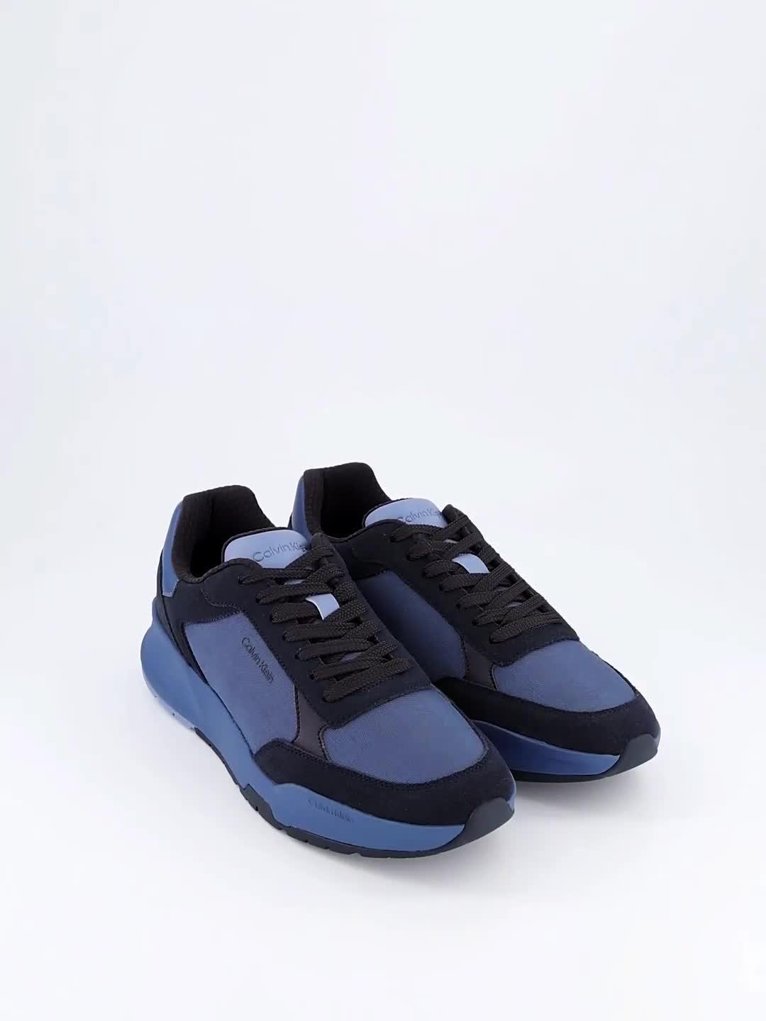 Image thumbnail 7 of 7 of Calvin Klein City Runner Laceup Nylon Suede Trainers - Blue