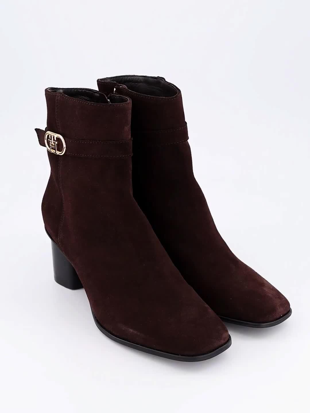 Image thumbnail 7 of 7 of Tommy Hilfiger Th Strap Suede Block Heel Boot