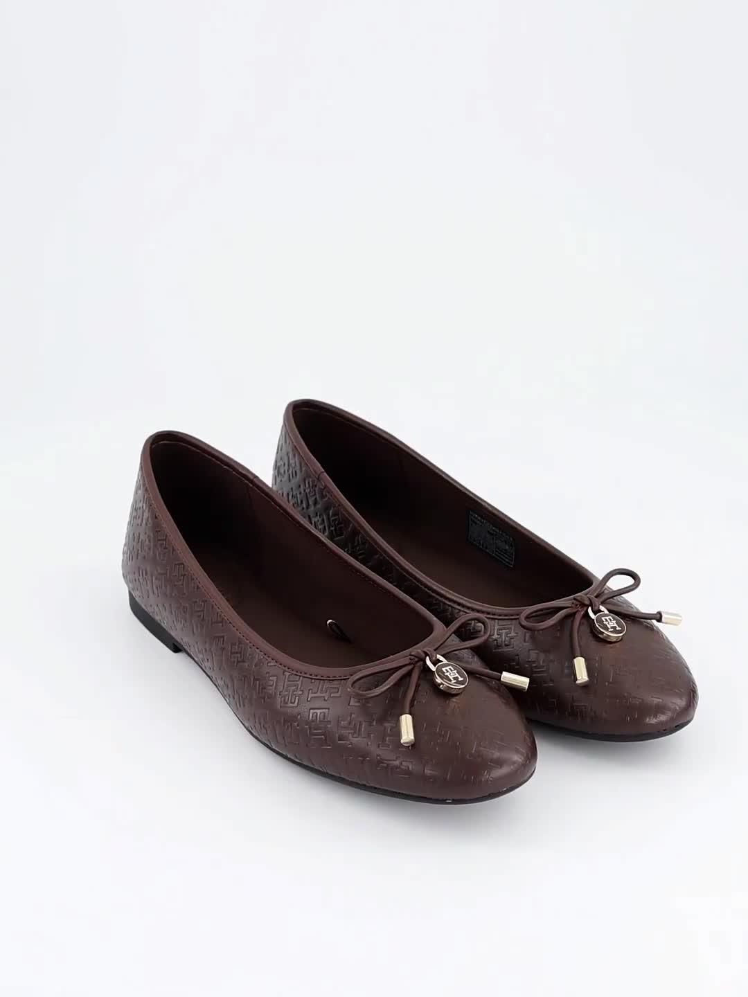 Image thumbnail 7 of 7 of Tommy Hilfiger TH Charm Monogram Ballerina - Brown