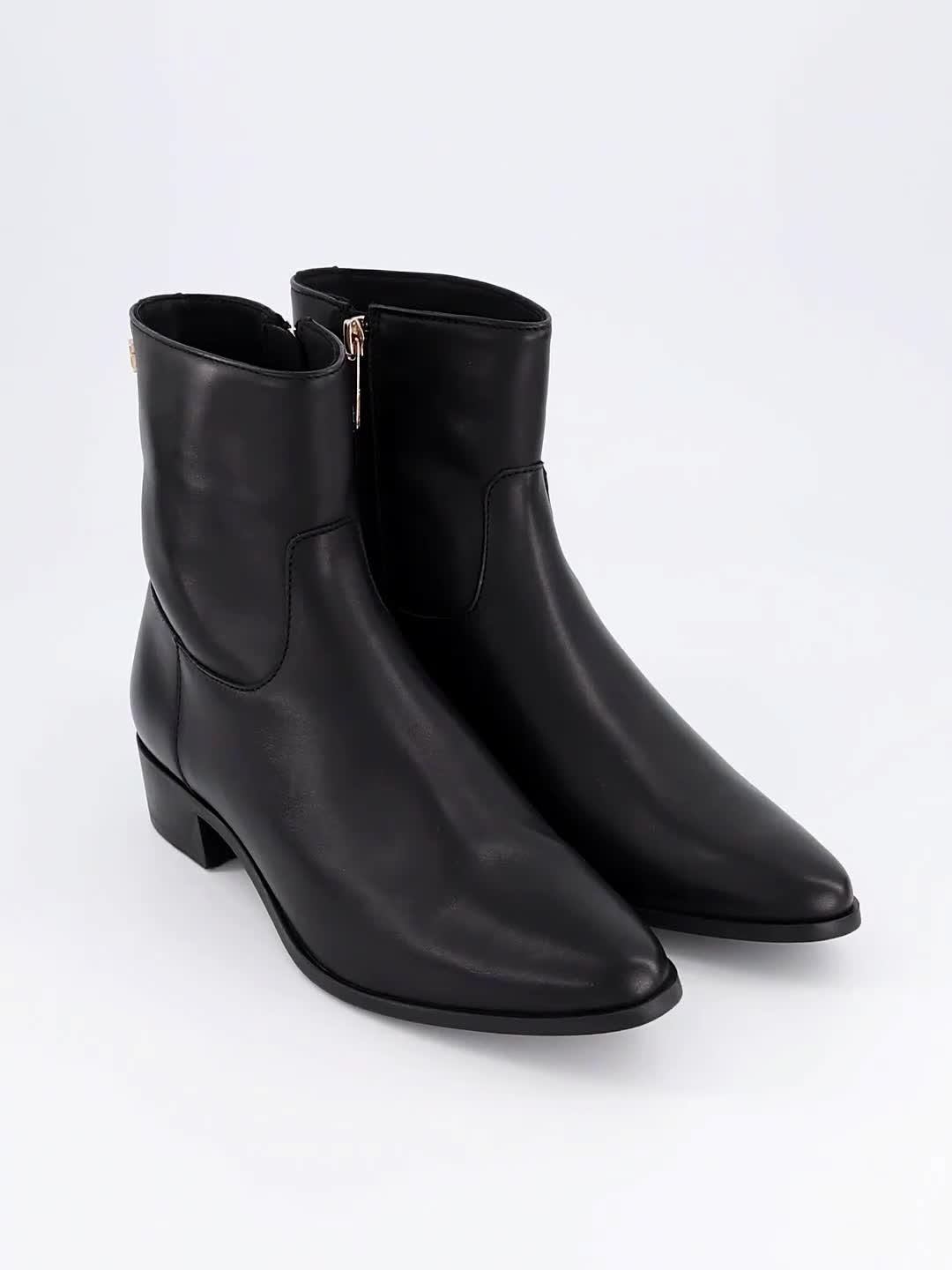 Image thumbnail 7 of 7 of Tommy Hilfiger Leather Ankle Boot W Zip