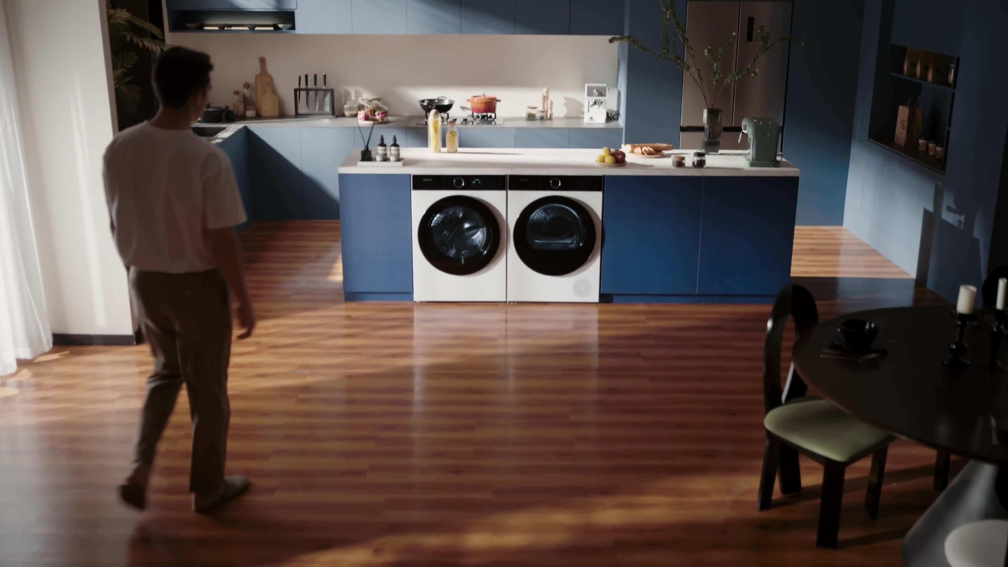 Image thumbnail 7 of 7 of Hisense Hisense Power Steam 5i Series DH5I104BWAB WiFi-enabled 10kg, Heat Pump Tumble Dryer - White - A+++ Rated