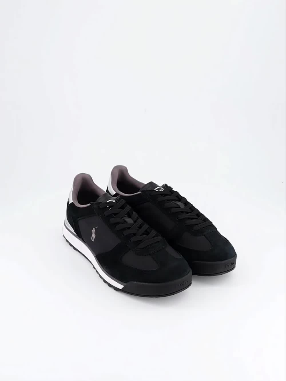 Image thumbnail 7 of 7 of Polo Ralph Lauren Varick Suede Trainer - Black
