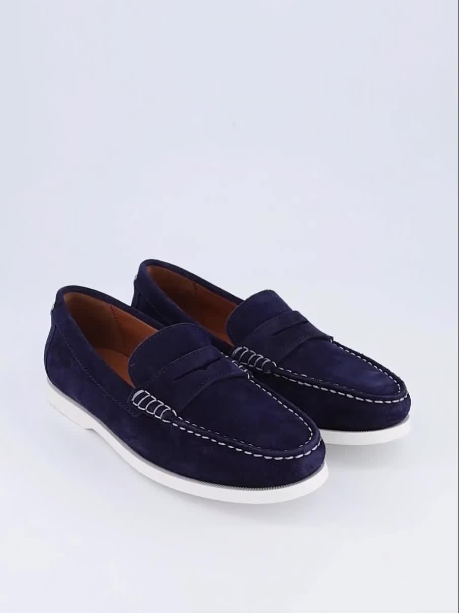 Image thumbnail 7 of 7 of Polo Ralph Lauren Mens Suede Slip-On Penny Loafers - Navy