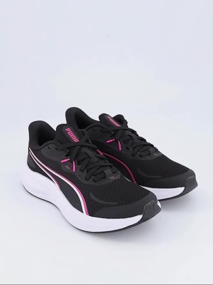 Image thumbnail 7 of 7 of Puma Girls Skyrocket Lite 2 Lightweight Lace-Up Sports Trainers - Black/Pink