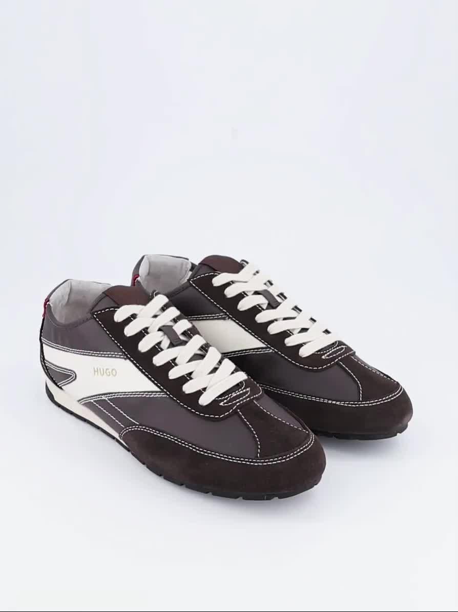 Image thumbnail 7 of 7 of HUGO Hugo Lytton Tenn PU Low Trainers - Brown