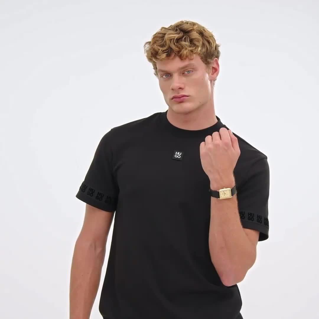 Image thumbnail 8 of 8 of HUGO Gents HUGO #STEEZE Black Leather Watch